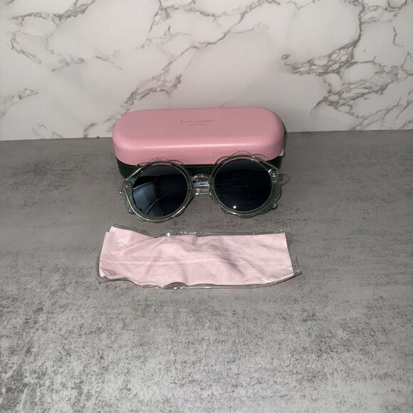 Kate Spade Karrie Sunglasses Blue/Gray Azure Silver 52mm NWT - Picture 5 of 9